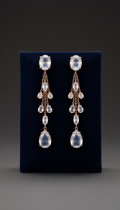 Drop earrings with celestial cascade stones