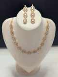Eleanor 22ct Gold Plated Exceptional Quality CZ Stone Necklace and Earrings Set – Opulent Jewelry