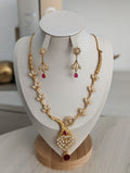 Mariposa - Necklace & Earring Set Exceptional Quality CZ Clear Stones. 22ct Gold plating. Opulent  D