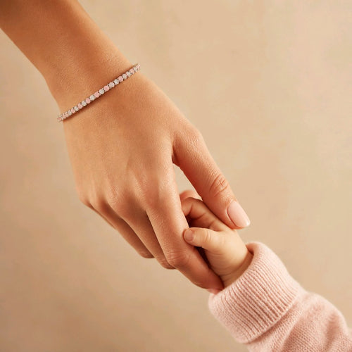 Alexandria Delicate- Pink Topaz Bangle Exceptional Quality CZ Clear Stones. White Gold plating. Opulent Design