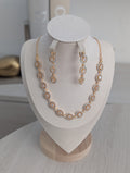 Eleanor 22ct Gold Plated Exceptional Quality CZ Stone Necklace and Earrings Set – Opulent Jewelry